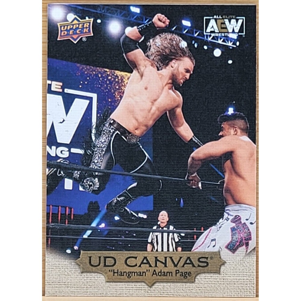2022 UPPER DECK AEW HANGMAN ADAM PAGE GOLD UD CANVAS SP